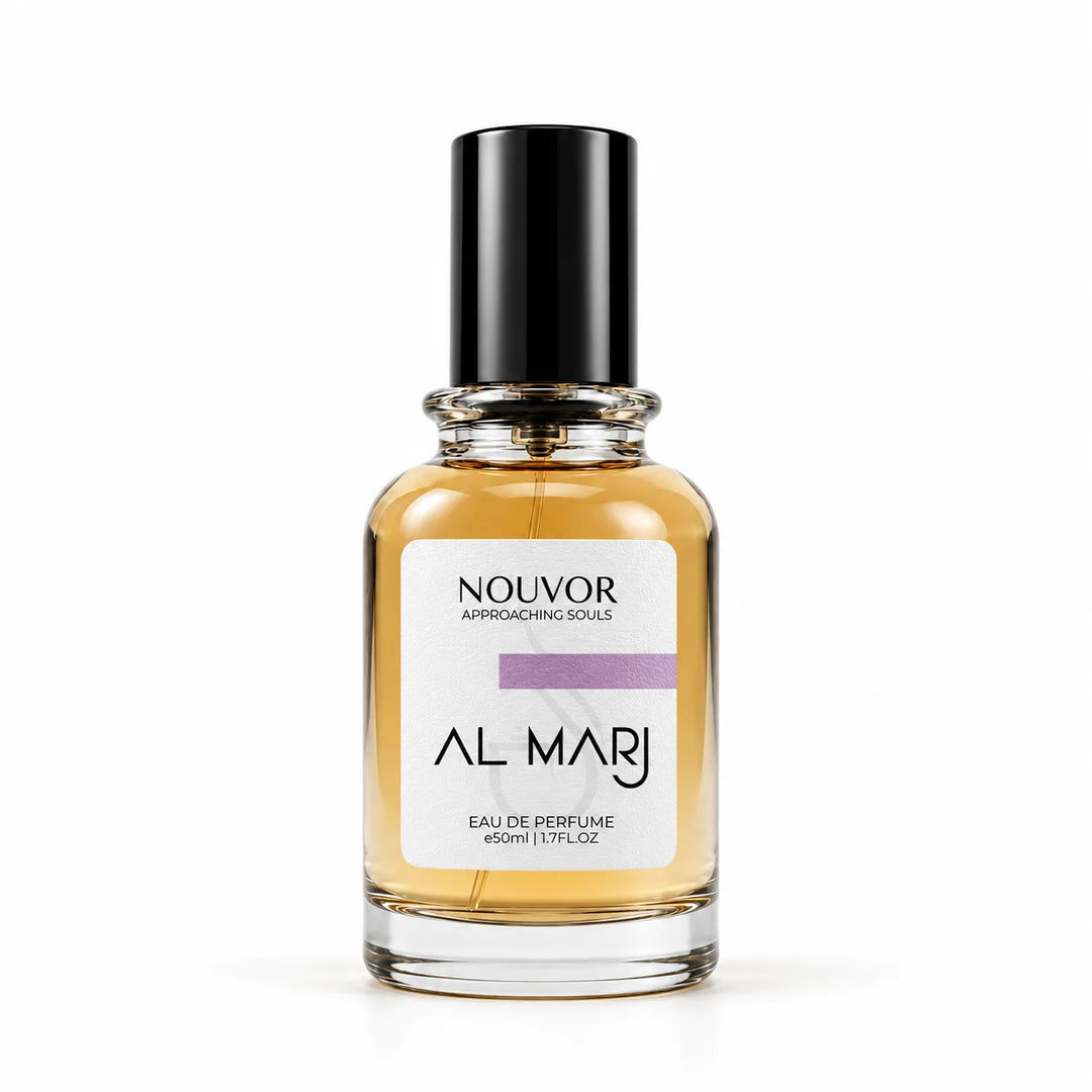 Al Marj EDP Inspired by Ahmed Al Maghribi Marj | Nouvor Perfumes Pakistan | 50ml Bottle Front View