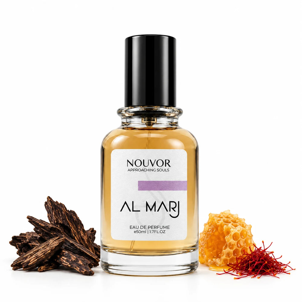Al Marj EDP 50ml with Key Notes of oud, honey, saffron | Nouvor Perfumes Pakistan