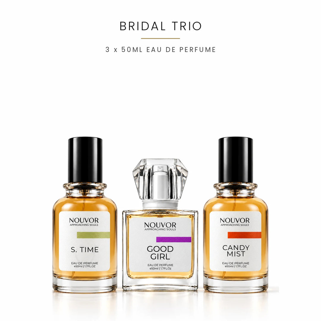Bridal Trio with S. Time, Good Girl and Candy Mist 3 x 50ml EDP Bottles | Nouvor Perfumes Pakistan
