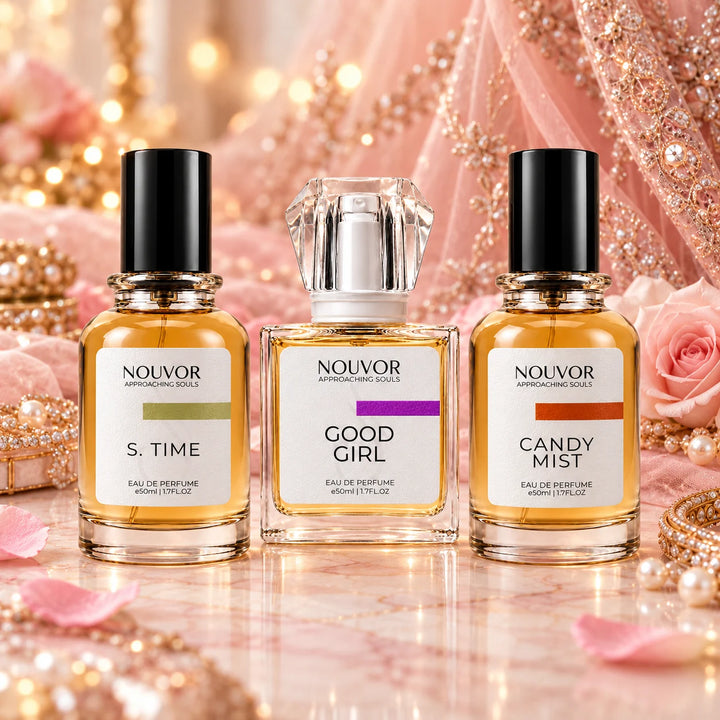 Bridal Trio Gift Set with S. Time, Good Girl and Candy Mist 50ml EDP | Nouvor Perfumes Pakistan