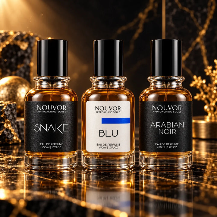 NOUVOR Creations Set with Snake, Blu and Arabian Noir 50ml EDP | Nouvor Perfumes Pakistan