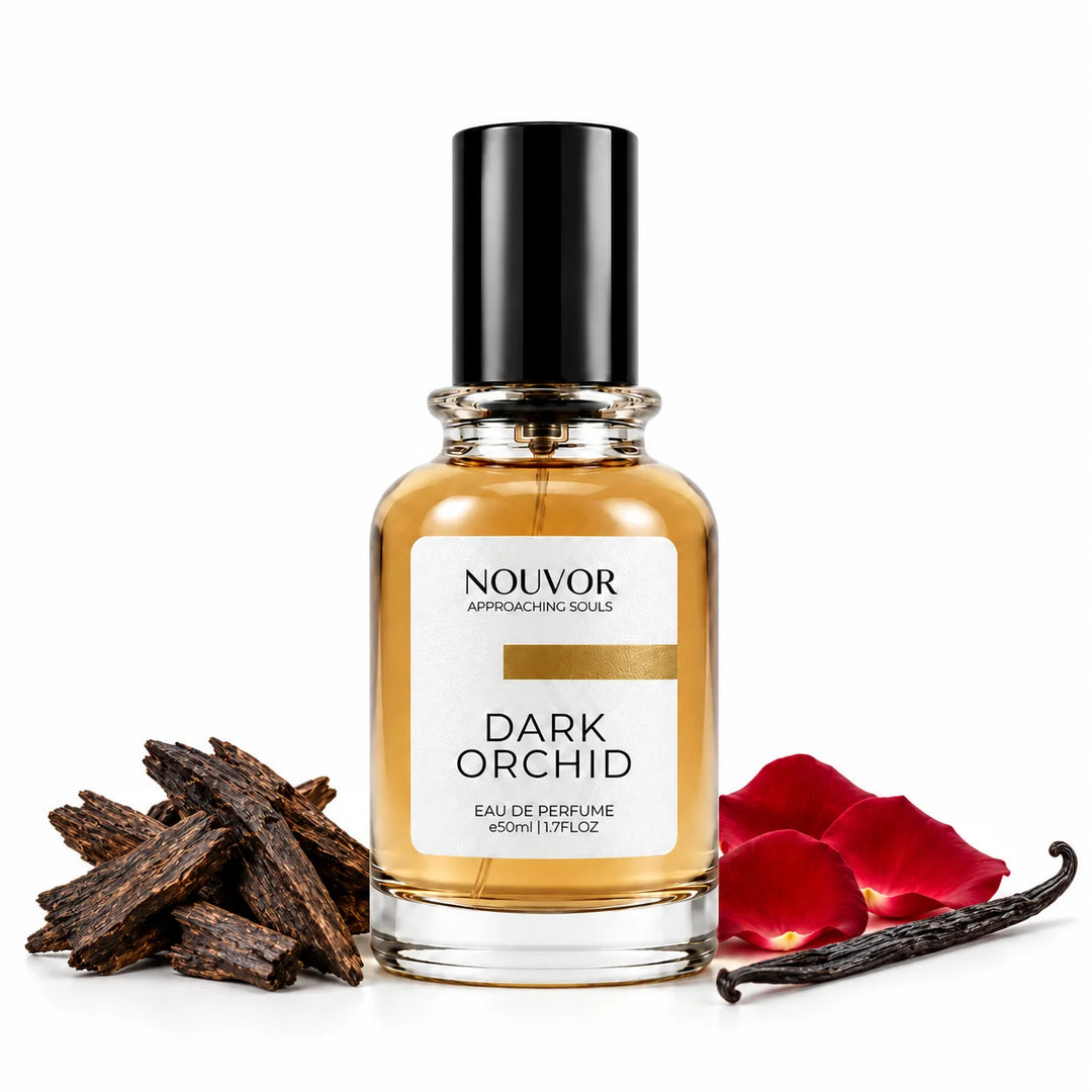 Dark Orchid EDP 50ml with Key Notes of oud, rose petals, vanilla | Nouvor Perfumes Pakistan