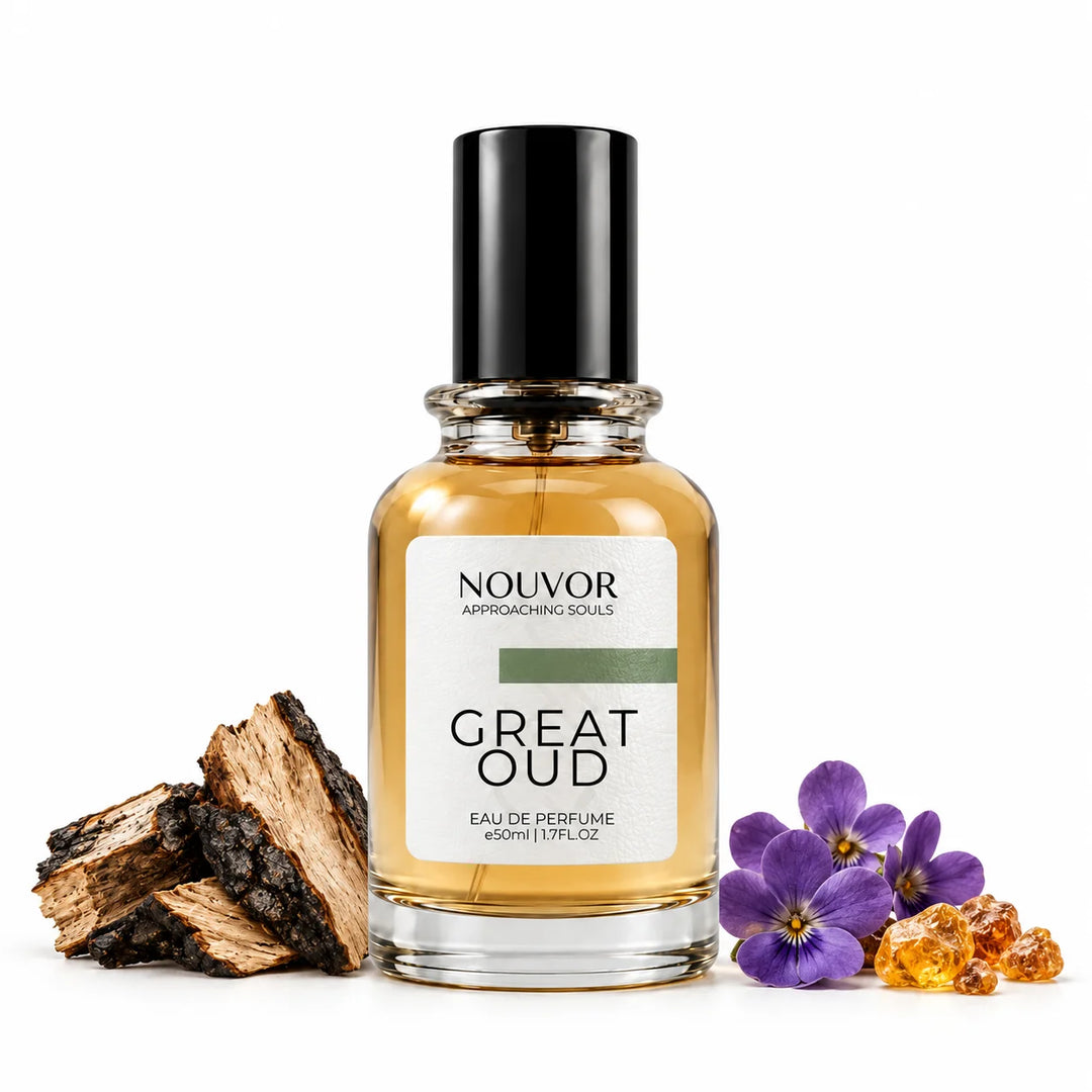 Great Oud EDP 50ml with Key Notes of birch wood, violet, incense resin | Nouvor Perfumes Pakistan