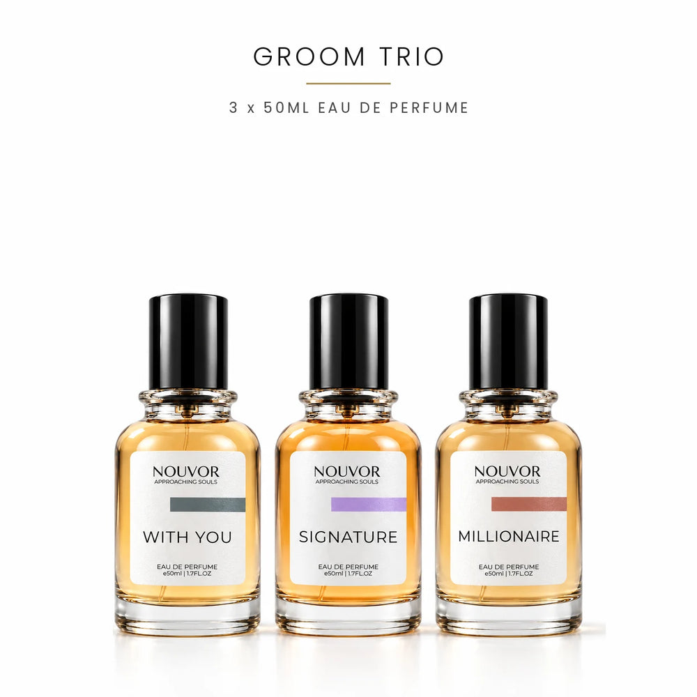 Groom Trio with With You, Signature and Millionaire 3 x 50ml EDP Bottles | Nouvor Perfumes Pakistan