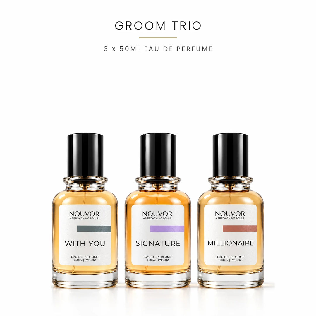 Groom Trio with With You, Signature and Millionaire 3 x 50ml EDP Bottles | Nouvor Perfumes Pakistan