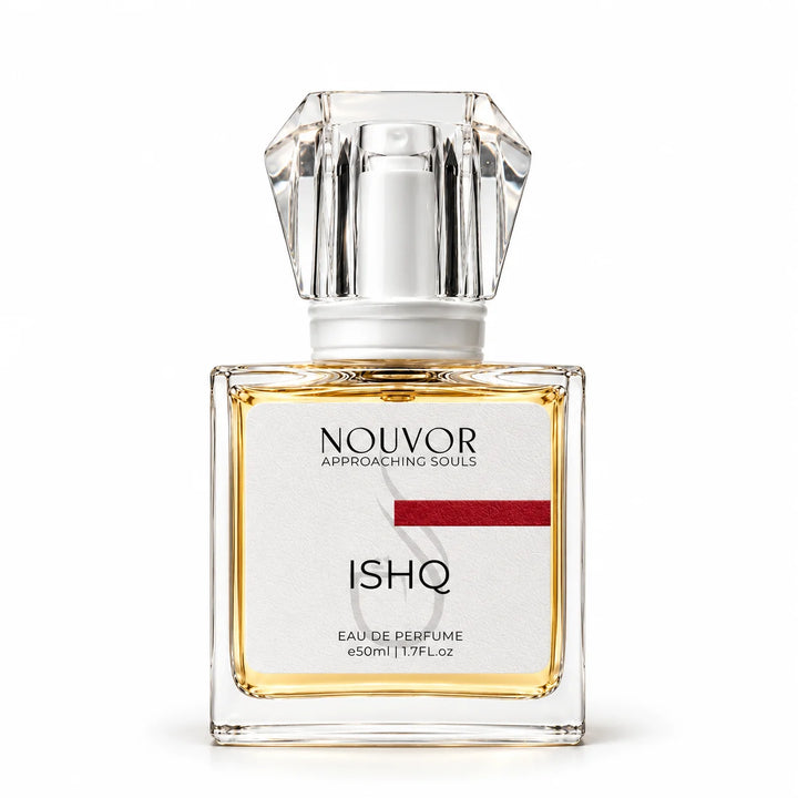 Ishq Premium Blend EDP by Nouvor Perfumes Pakistan | 50ml Bottle Front View