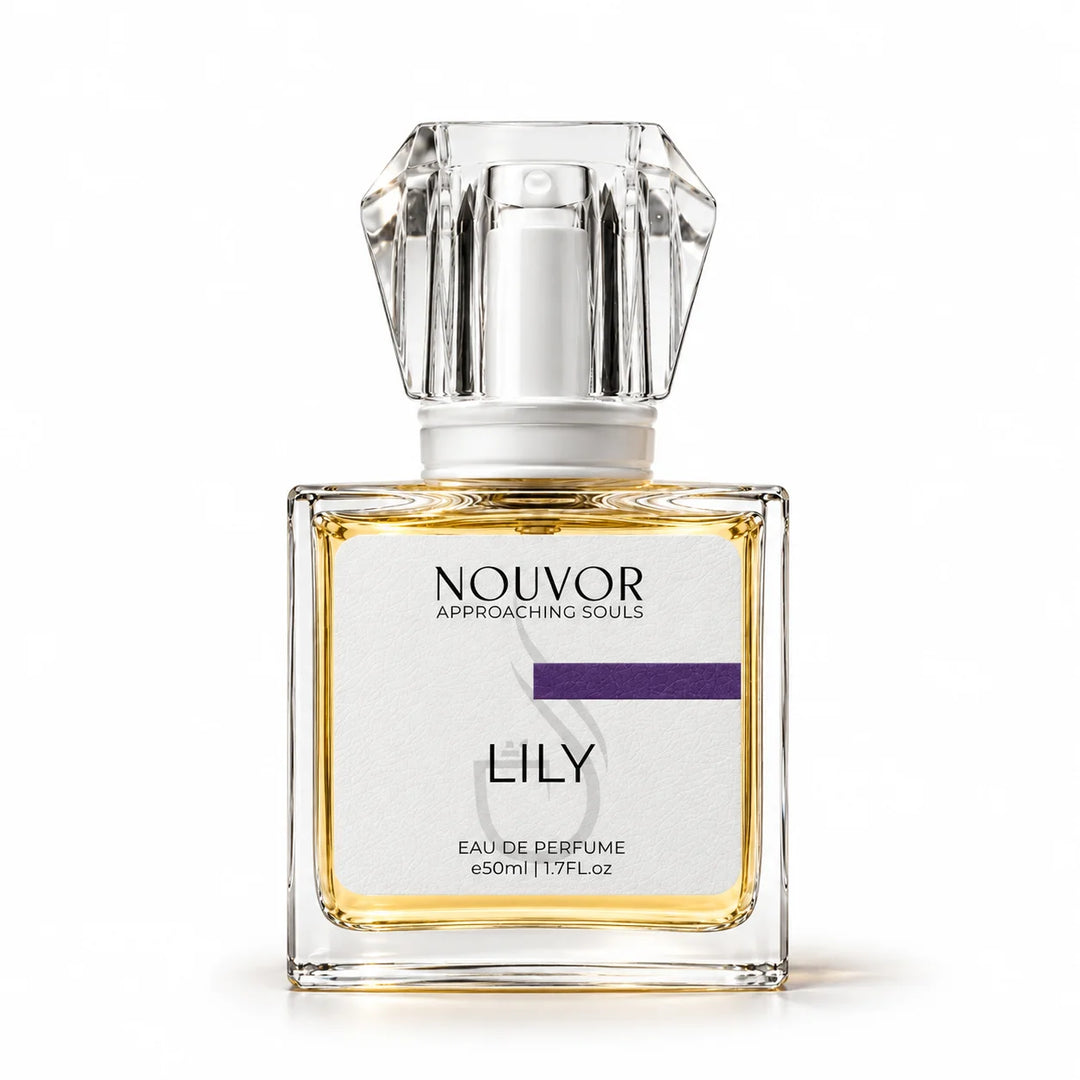 Lily EDP Blend of Aventus Creed and Bianco Latte | Nouvor Perfumes Pakistan | 50ml Bottle Front View