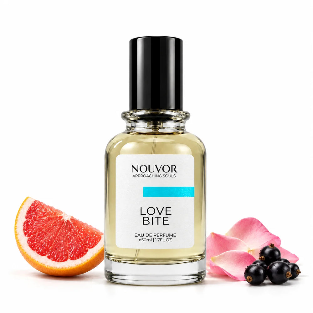Love Bite EDP 50ml with Key Notes of grapefruit, rose petals, blackcurrants | Nouvor Perfumes Pakistan