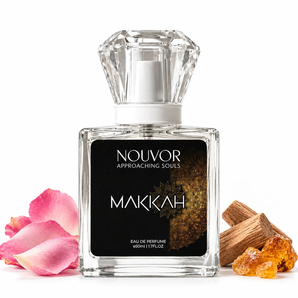 Makkah EDP 50ml with Key Notes of rose petals, sandalwood, amber resin | Nouvor Perfumes Pakistan