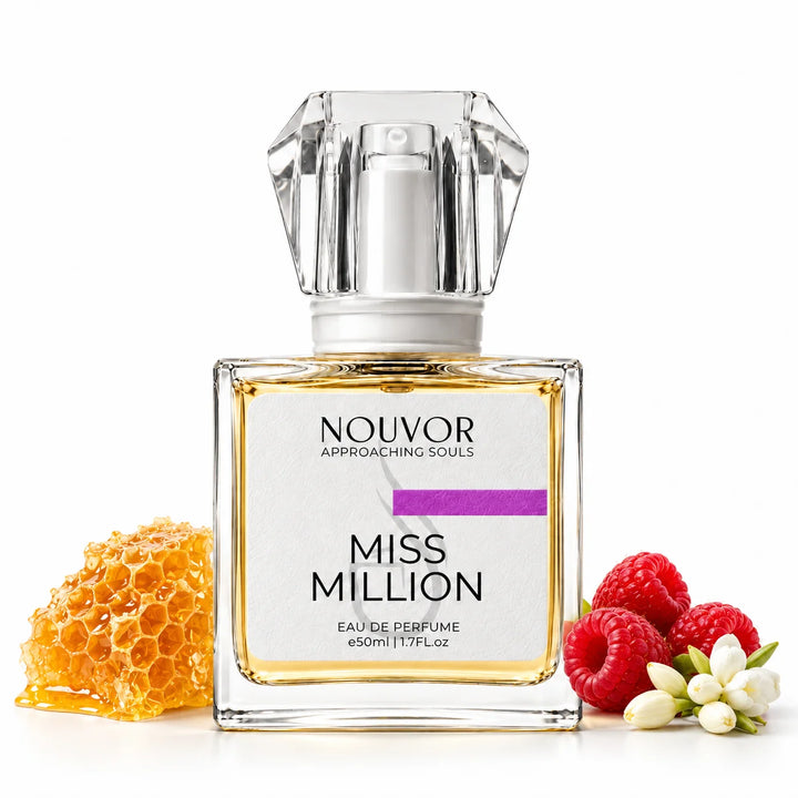 Miss Million EDP 50ml with Key Notes of honey, raspberries, jasmine | Nouvor Perfumes Pakistan