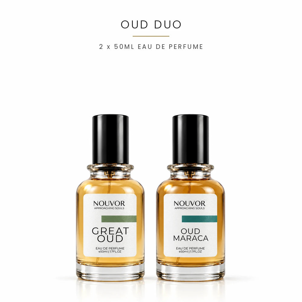 Oud Duo with Great Oud and Oud Maraca 2 x 50ml EDP Bottles | Nouvor Perfumes Pakistan