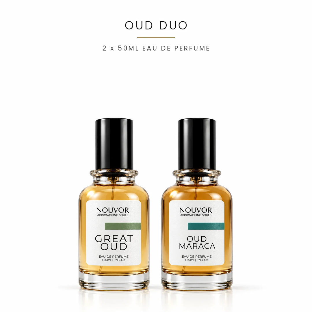 Oud Duo with Great Oud and Oud Maraca 2 x 50ml EDP Bottles | Nouvor Perfumes Pakistan