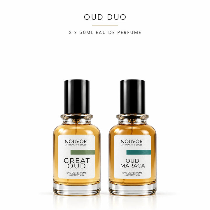 Oud Duo with Great Oud and Oud Maraca 2 x 50ml EDP Bottles | Nouvor Perfumes Pakistan