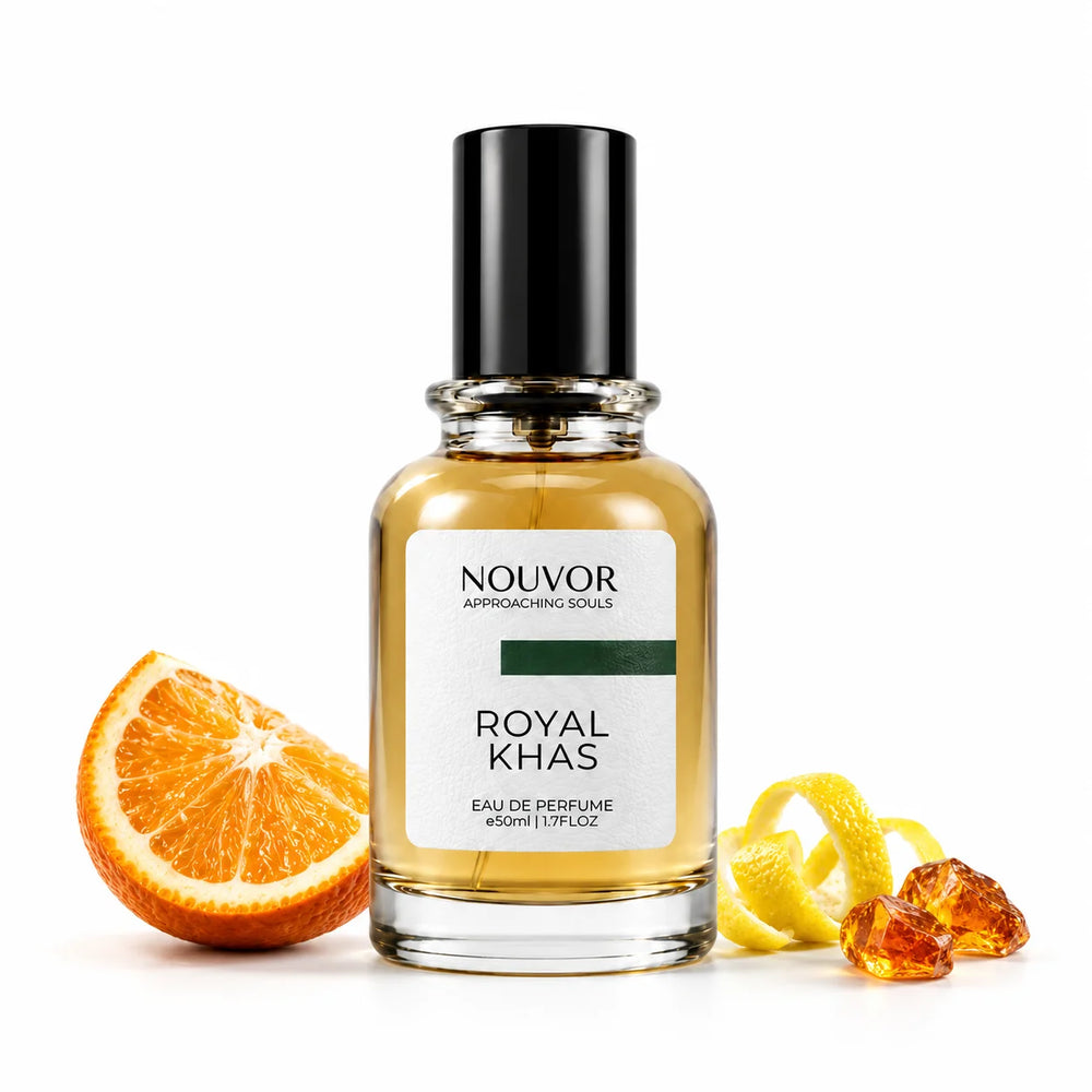 Royal Khas EDP 50ml with Key Notes of bitter orange, lemon zest, amber resin | Nouvor Perfumes Pakistan