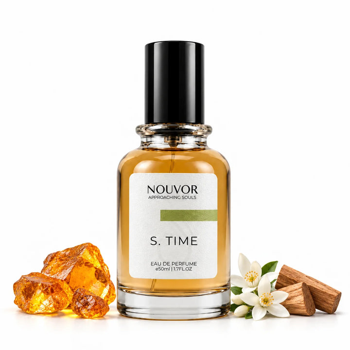 S. Time EDP 50ml with Key Notes of amber resin, orange blossom, sandalwood | Nouvor Perfumes Pakistan