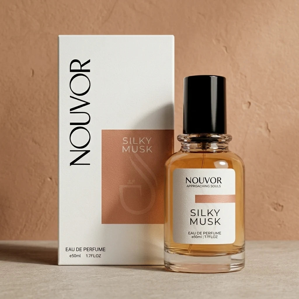 Silky Musk EDP Inspired by Ajmal Musk Silk 50ml Bottle with Box | Nouvor Perfumes Pakistan