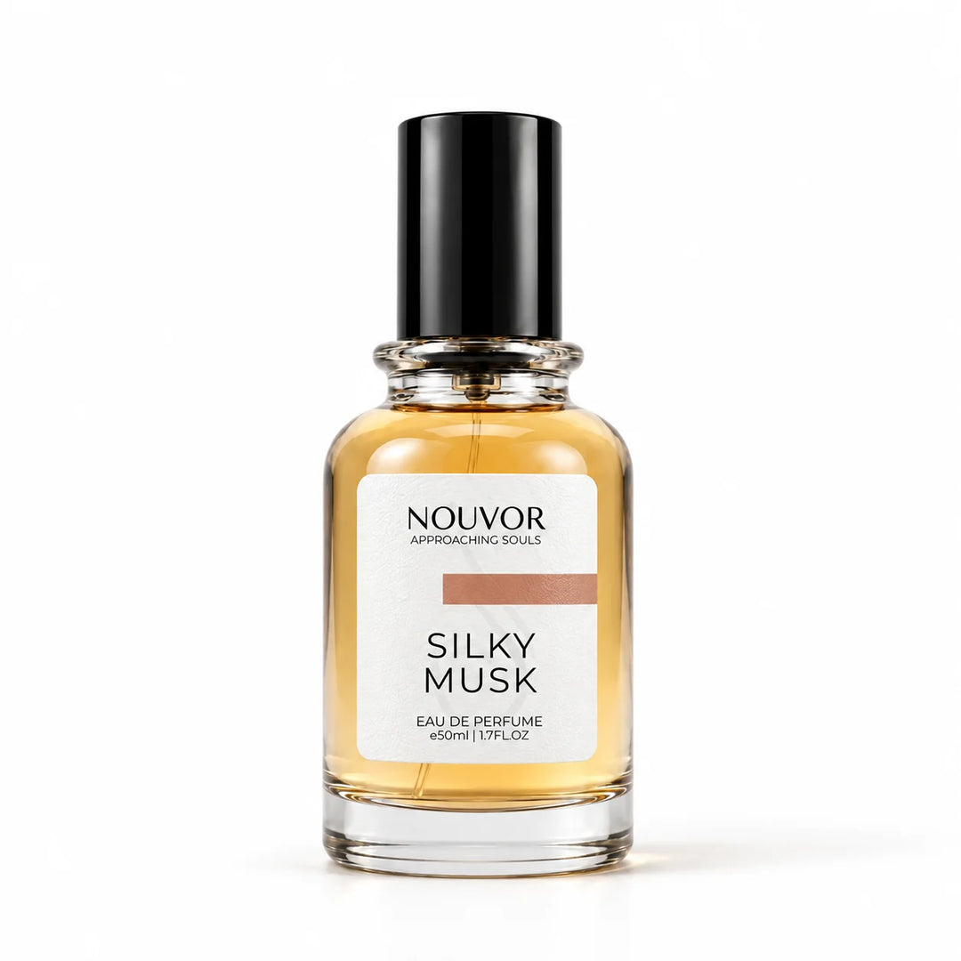 Silky Musk EDP Inspired by Ajmal Musk Silk | Nouvor Perfumes Pakistan | 50ml Bottle Front View