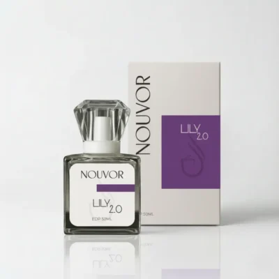Nouvor Lily 2.0 soft modern perfume bottle with premium packaging box